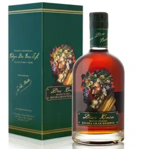 Brandy Solera Gran Reserva Dios Baco y envase