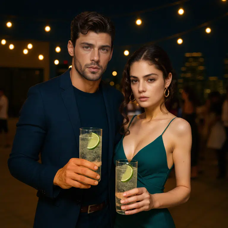 jovenes tomando gin tonic con Gin Ethical Organic