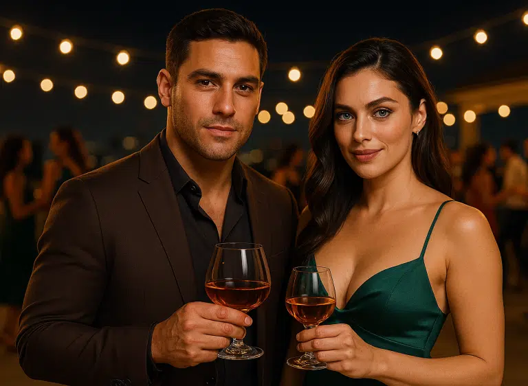 Tomando una copa de Brandy Dios Baco