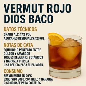 Infografìa vermut rojo Dios Baco