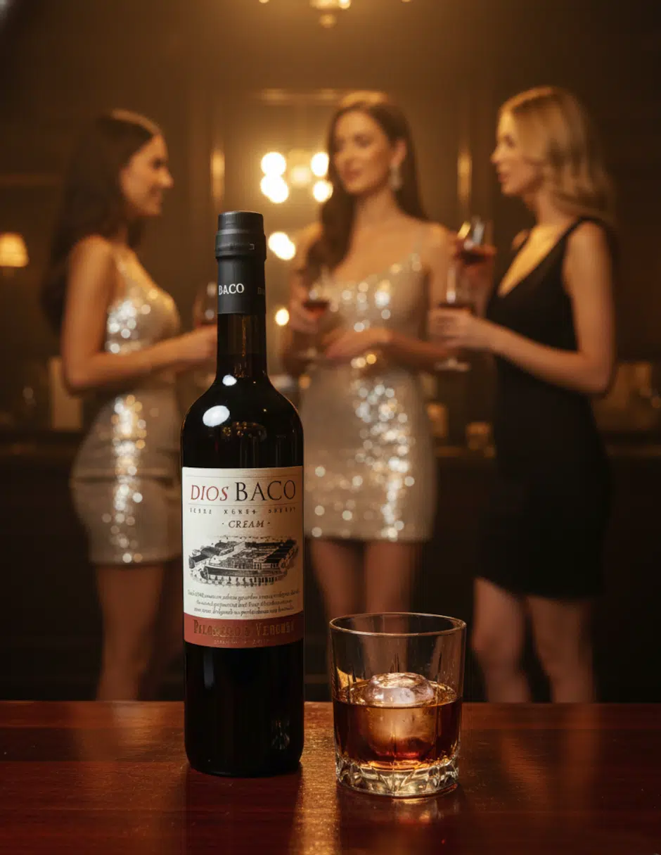 Cream Dios Baco – Sherry 750 ml | 18% Alc. Vol. | Palomino + Pedro Ximénez | Caoba, frutos secos y caramelo - Imagen 3